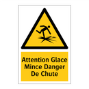 Attention Glace Mince Danger De Chute