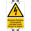 Attention Éteignez l'interrupteur principal avant d'ouvrir le boîtier !