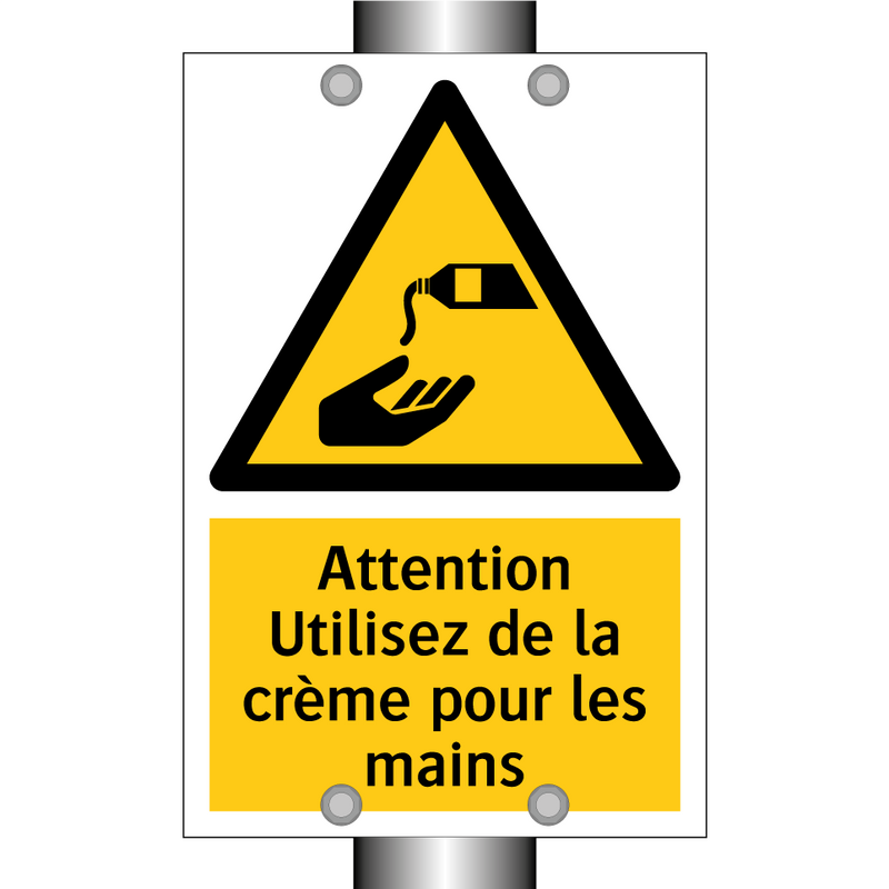 Attention Utilisez de la crème pour les mains