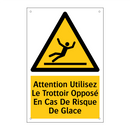 Attention Utilisez Le Trottoir Opposé En Cas De Risque De Glace