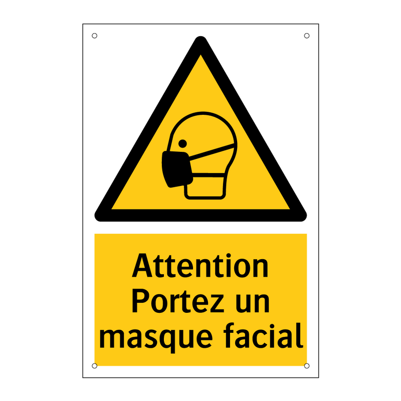 Attention Portez un masque facial