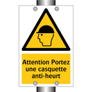 Attention Portez une casquette anti-heurt