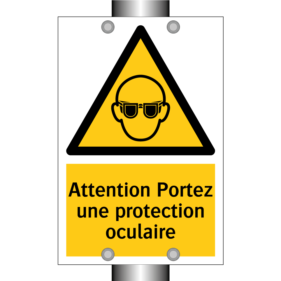 Attention Portez une protection oculaire