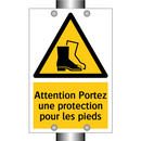 Attention Portez une protection pour les pieds
