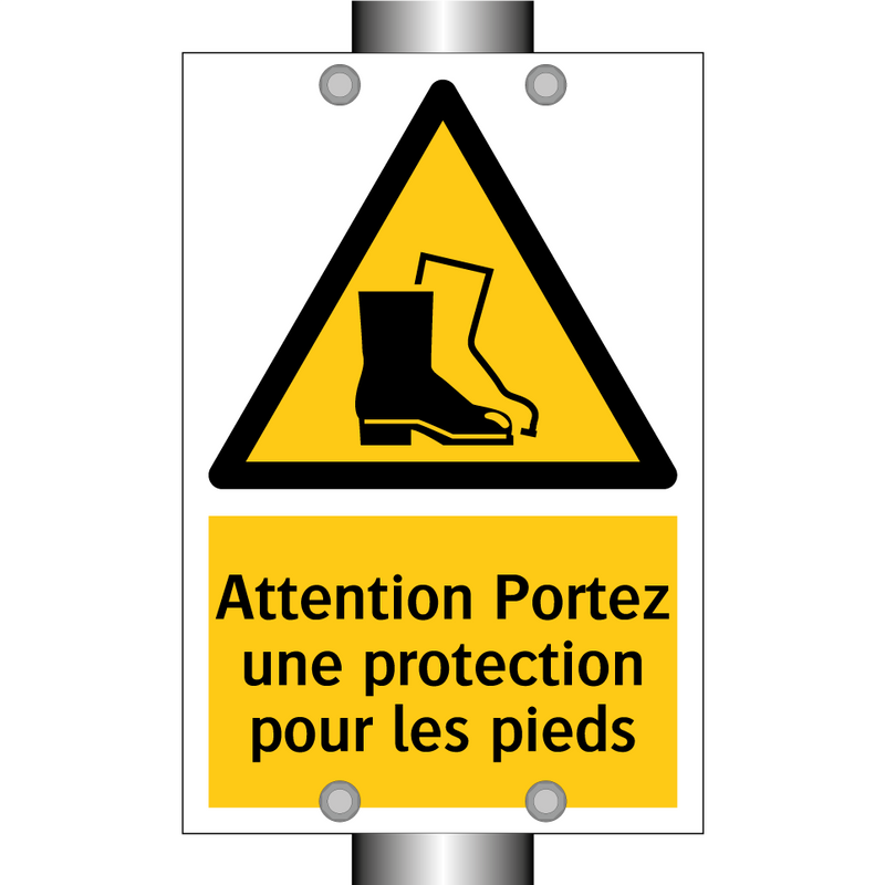 Attention Portez une protection pour les pieds