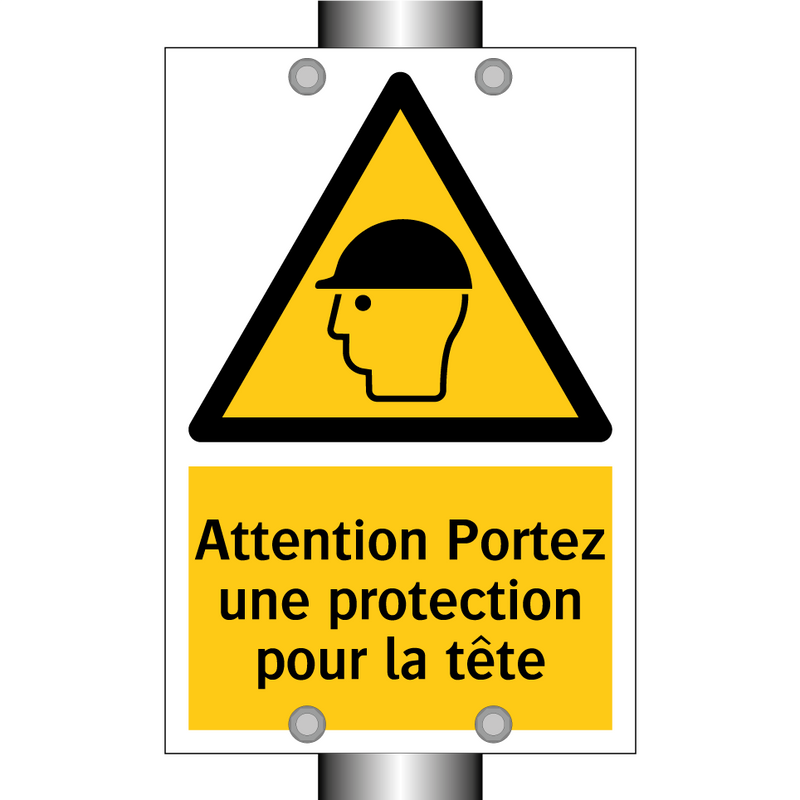 Attention Portez une protection pour la tête