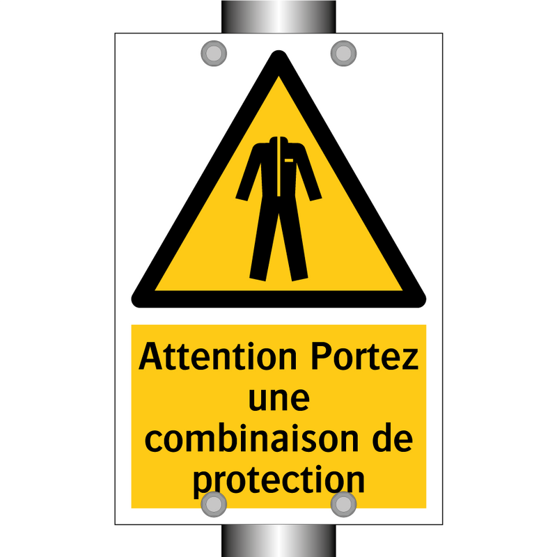 Attention Portez une combinaison de protection