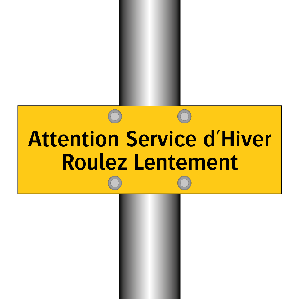 Attention Service d'Hiver Roulez Lentement