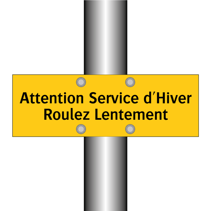 Attention Service d'Hiver Roulez Lentement