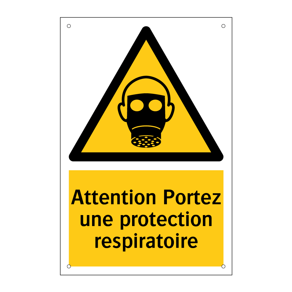 Attention Portez une protection respiratoire