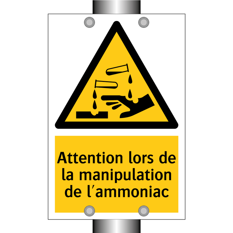 Attention lors de la manipulation de l'ammoniac