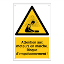 Attention aux moteurs en marche. Risque d'empoisonnement !