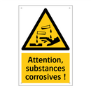Attention, substances corrosives !