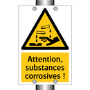 Attention, substances corrosives !
