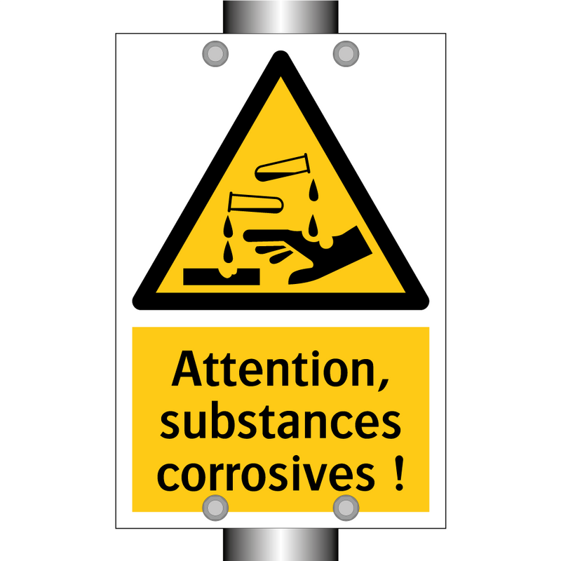 Attention, substances corrosives !