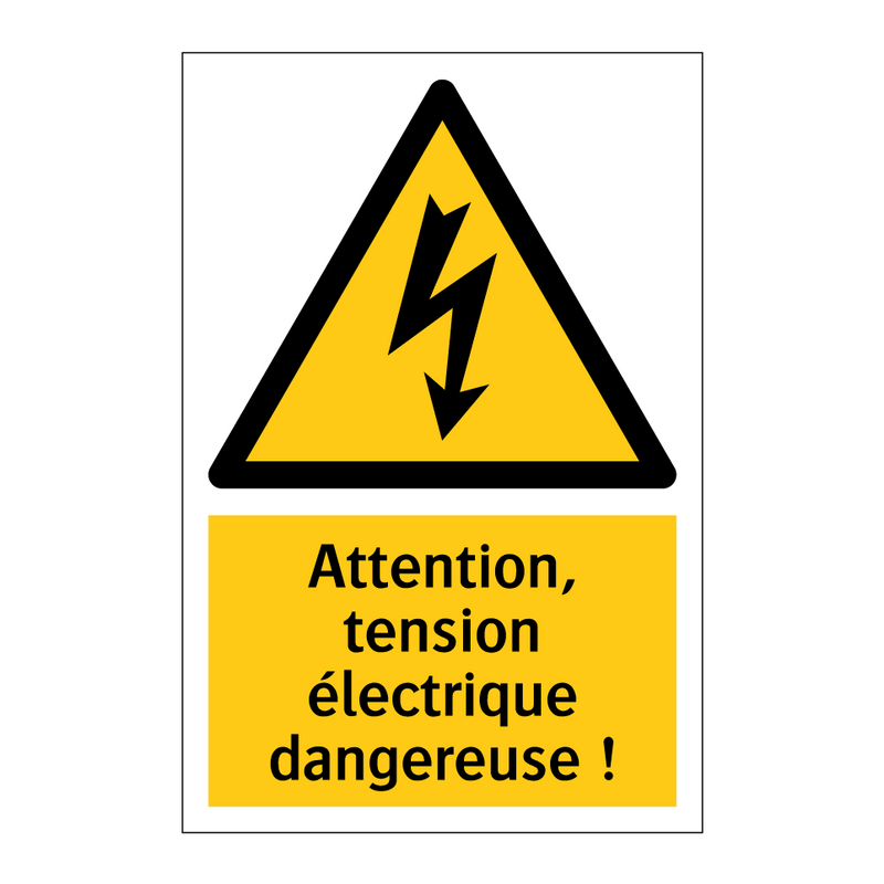 Attention, tension électrique dangereuse !