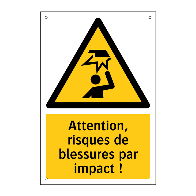 Attention, risques de blessures par impact !