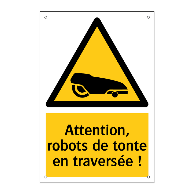 Attention, robots de tonte en traversée !