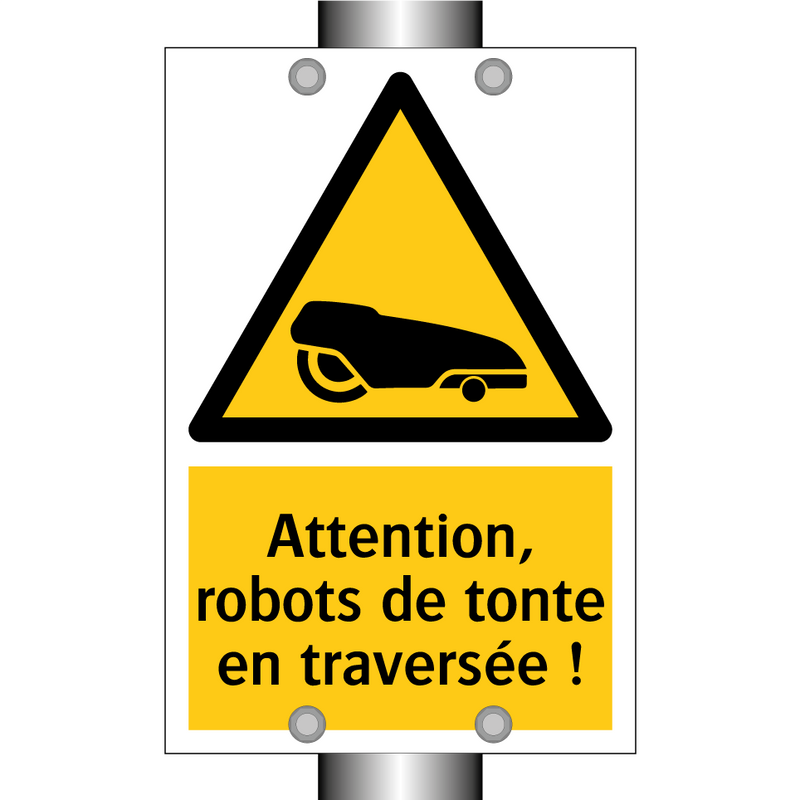 Attention, robots de tonte en traversée !