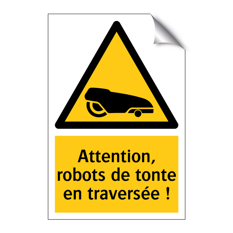 Attention, robots de tonte en traversée !