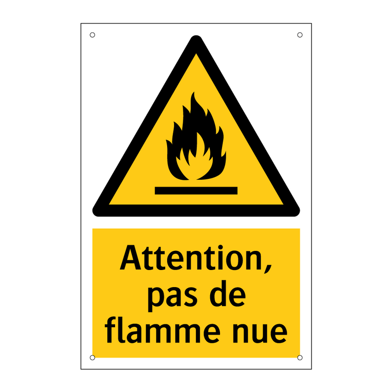 Attention, pas de flamme nue