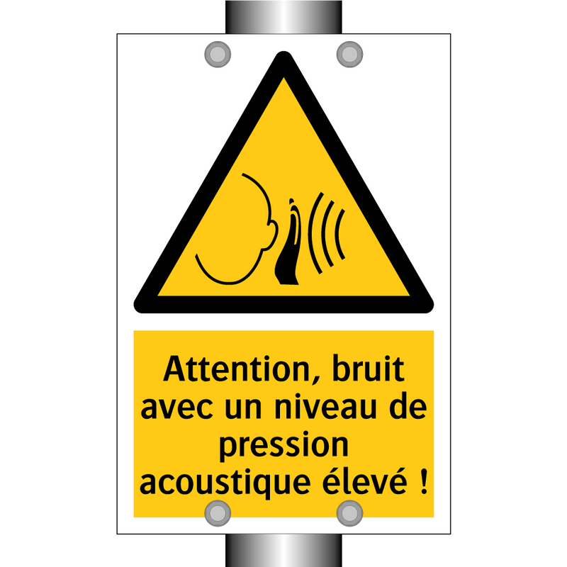 Attention, bruit avec un niveau de pression acoustique élevé !