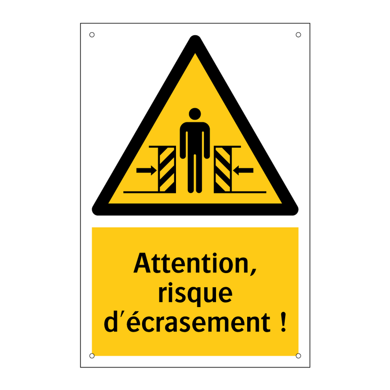 Attention, risque d'écrasement !