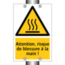 Attention, risque de blessure à la main !