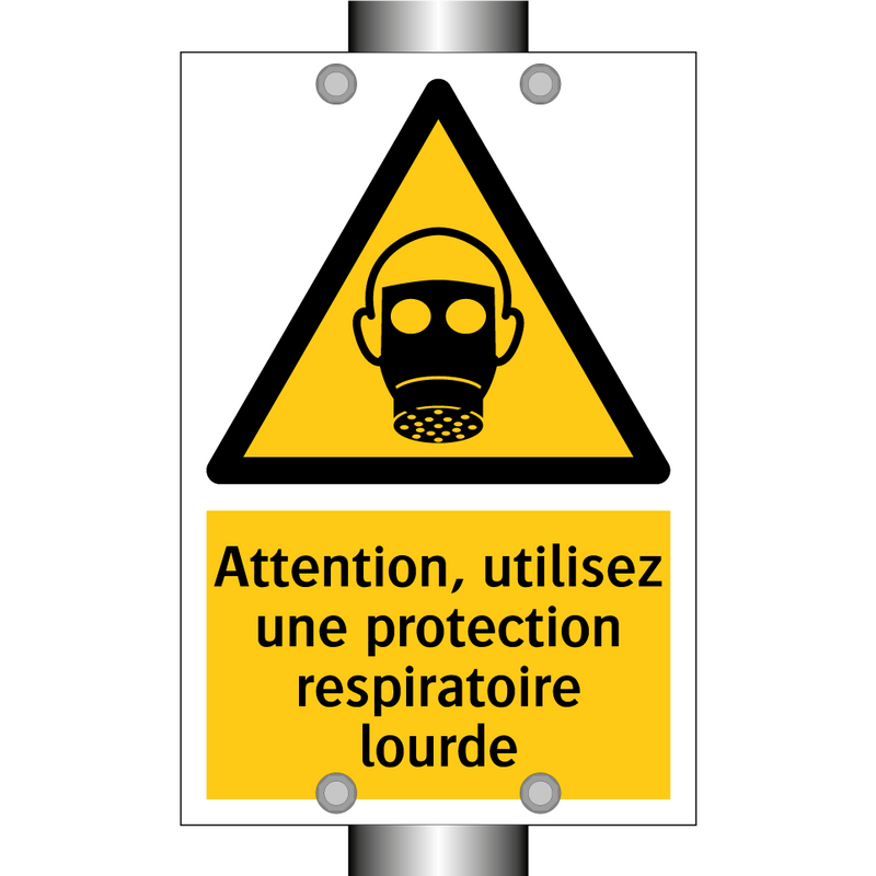 Attention, utilisez une protection respiratoire lourde
