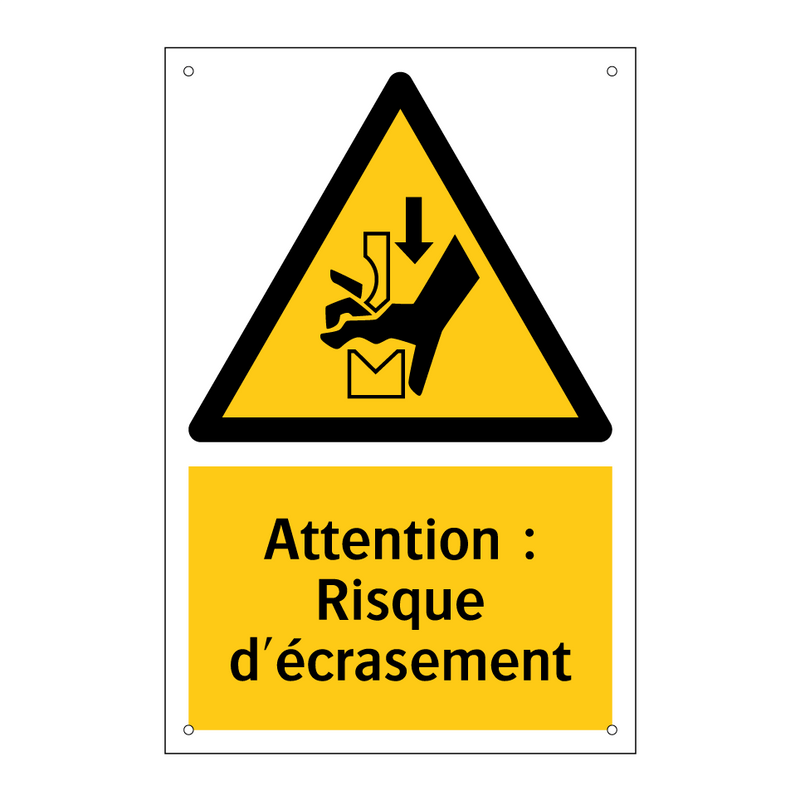 Attention : Risque d'écrasement