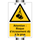 Attention : Risque d'écrasement dû à la grue