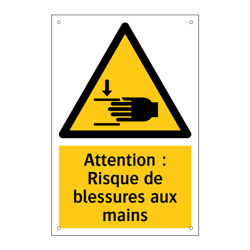 Attention : Risque de blessures aux mains
