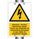 Attention ! Veuillez absolument garder l'accès aux dispositifs de commutation électrique et aux câbles de distribution dégagé