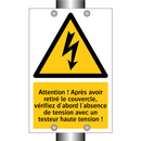 Attention ! Après avoir retiré le couvercle, vérifiez d'abord l'absence de tension avec un testeur haute tension !