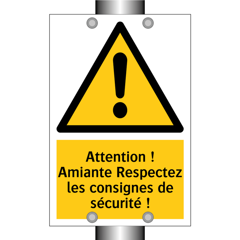 Attention ! Amiante Respectez les consignes de sécurité !