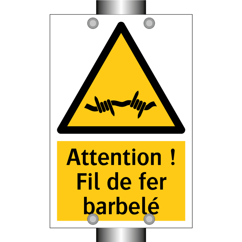 Attention ! Fil de fer barbelé