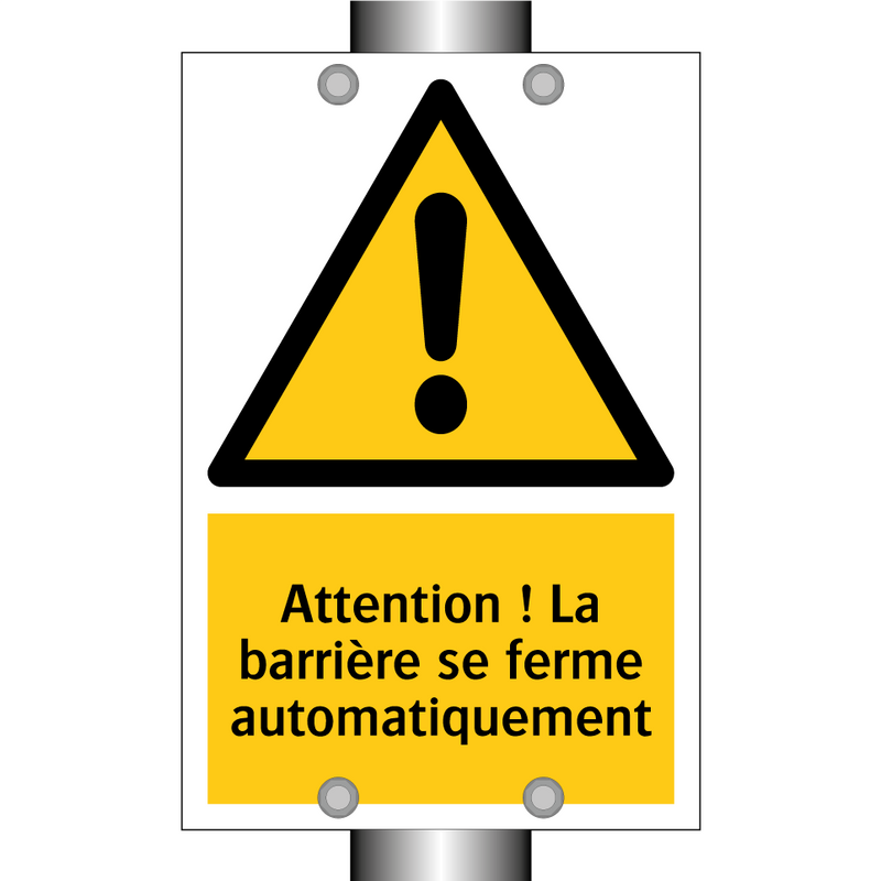 Attention ! La barrière se ferme automatiquement