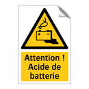 Attention ! Acide de batterie
