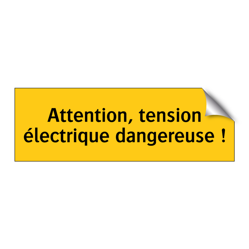 Attention, tension électrique dangereuse !