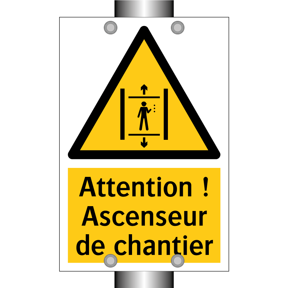 Attention ! Ascenseur de chantier