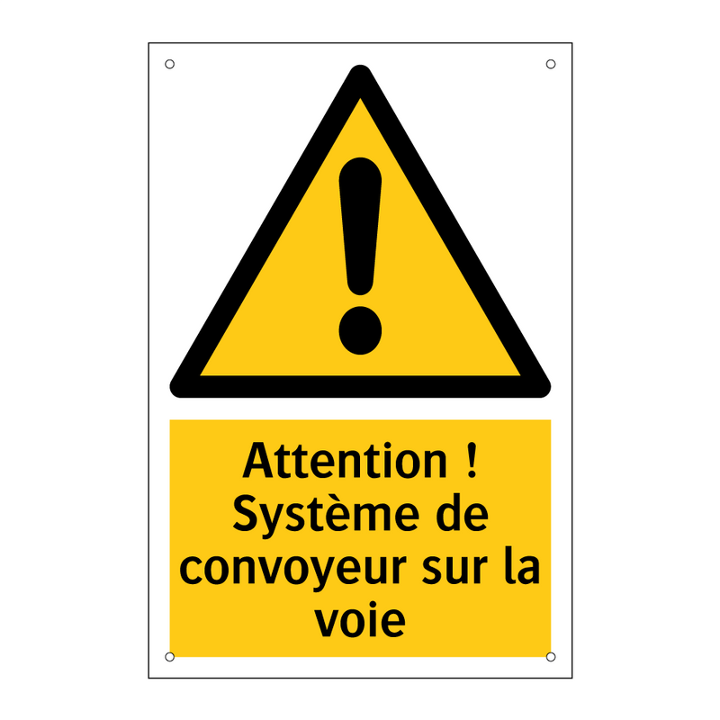 Attention ! Système de convoyeur sur la voie