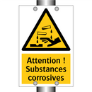 Attention ! Substances corrosives