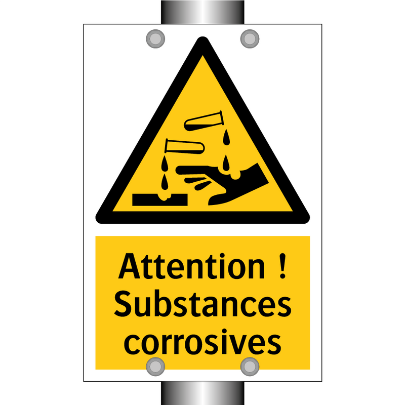 Attention ! Substances corrosives