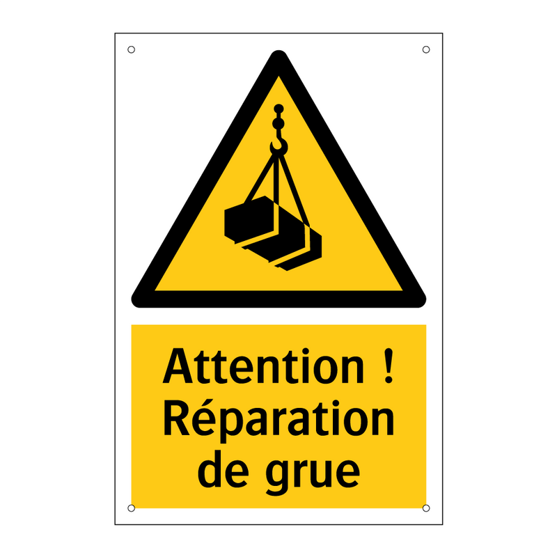 Attention ! Réparation de grue