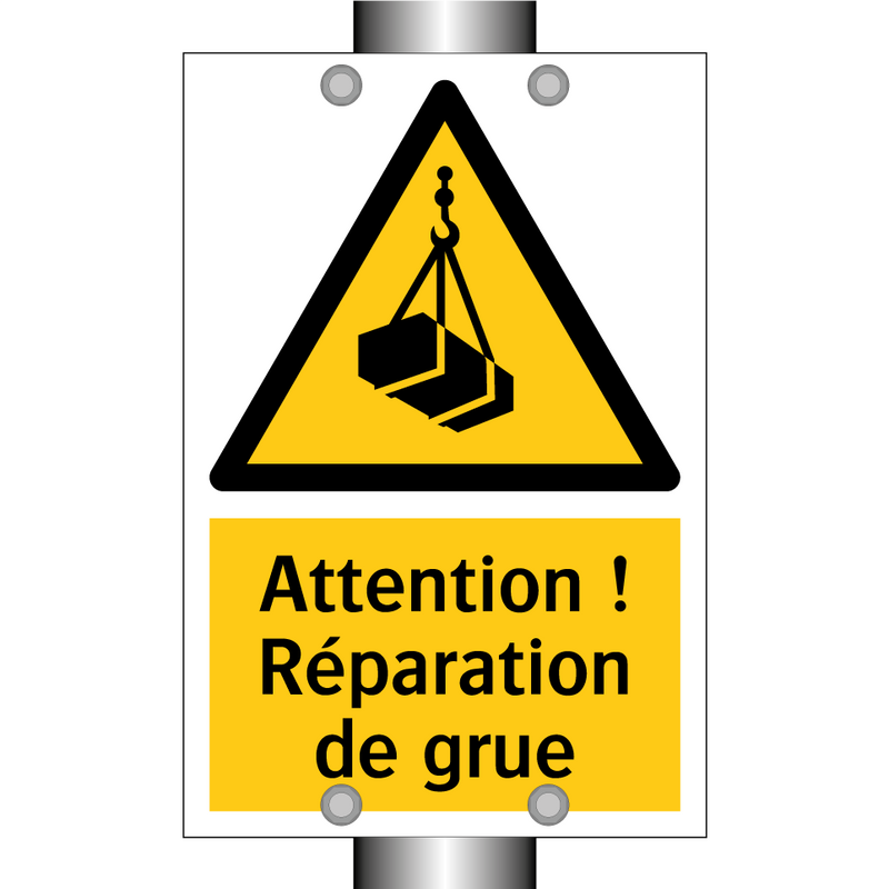 Attention ! Réparation de grue