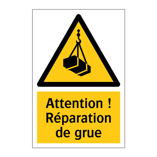 Attention ! Réparation de grue