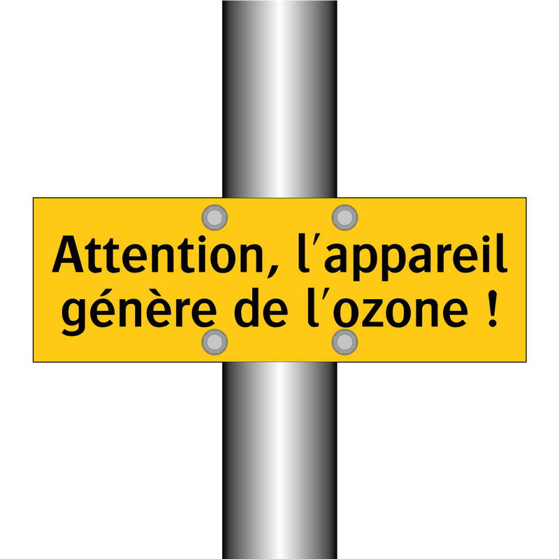 Attention, l'appareil génère de l'ozone !