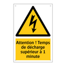 Attention ! Temps de décharge supérieur à 1 minute
