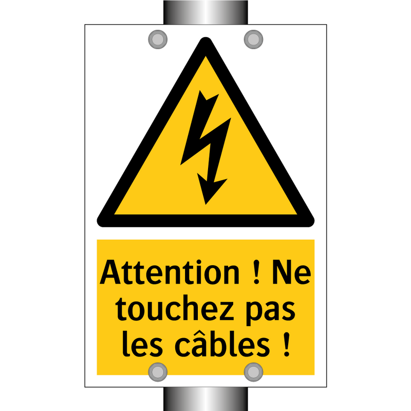 Attention ! Ne touchez pas les câbles !