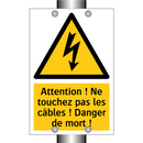 Attention ! Ne touchez pas les câbles ! Danger de mort !